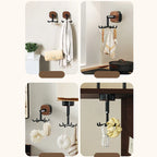360° Rotating Duty Hooks Kitchen Utensil Holder