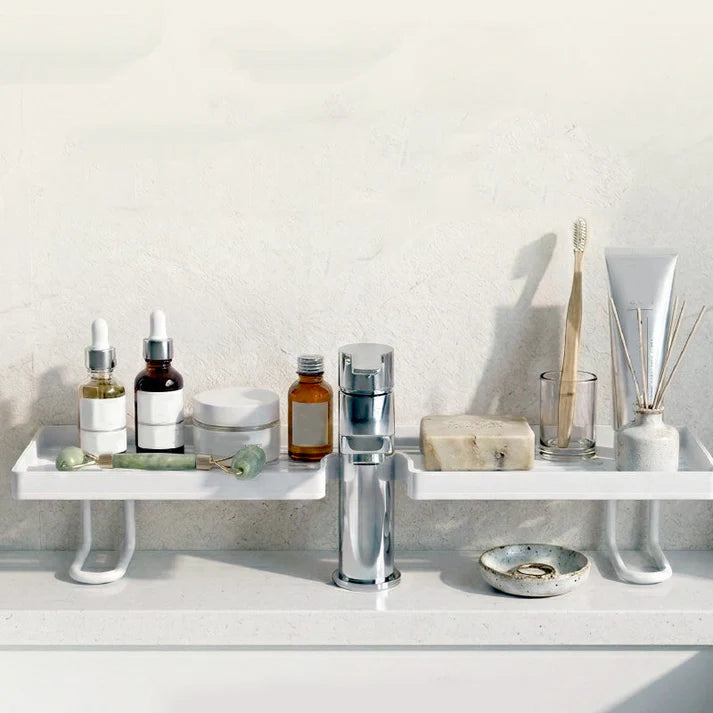 No-Drill Kitchen Sink Sponge Holder & Drain Rack